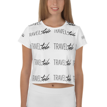 Load image into Gallery viewer, Traveltude All-Over Print Crop Tee