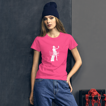 Load image into Gallery viewer, Traveltude "Feeling MySelfie" Fitted Tee (White)