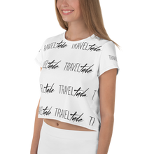 Load image into Gallery viewer, Traveltude All-Over Print Crop Tee