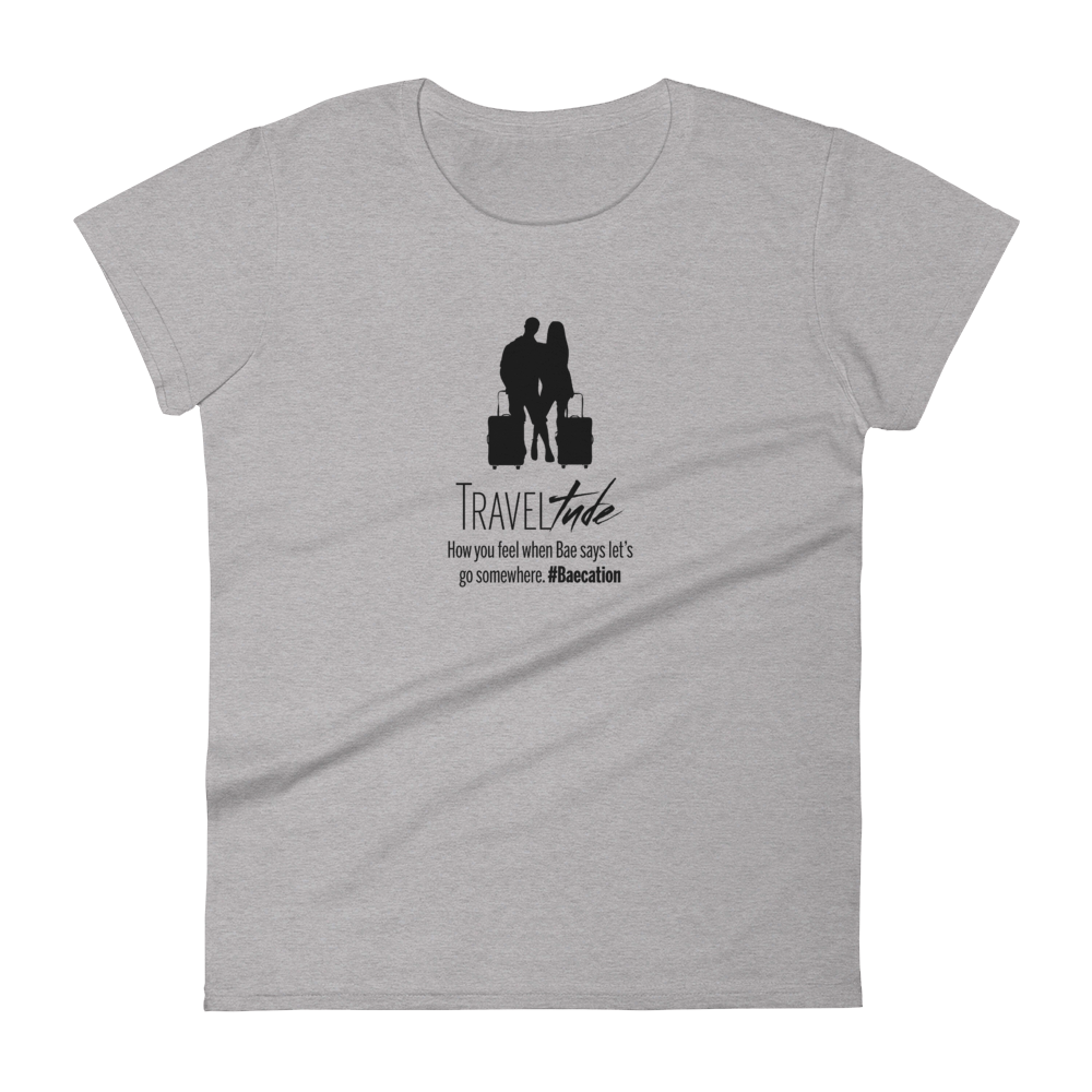 Traveltude #Baecation Tee- Female Fitted